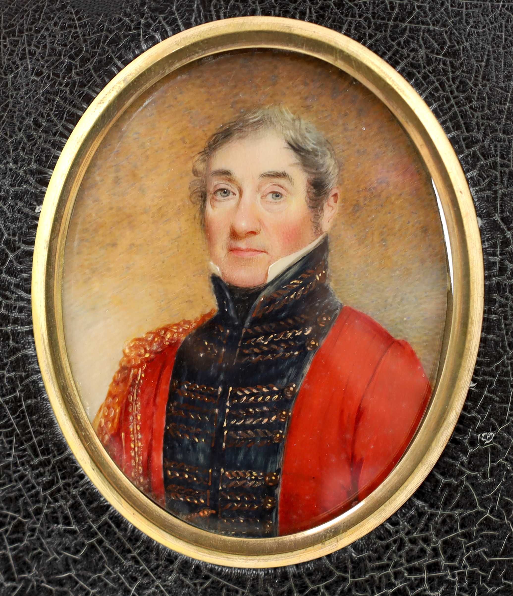 English School circa 1812, Portrait miniature of an army officer, watercolour on ivory, 8.5 x 6.8cm. CITES Submission reference YALVEG2H